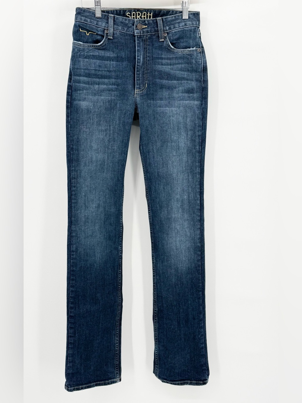 Kimes Ranch Jeans Women's 0 x36 Blue Sarah High Rise Slim Bootcut Western Denim